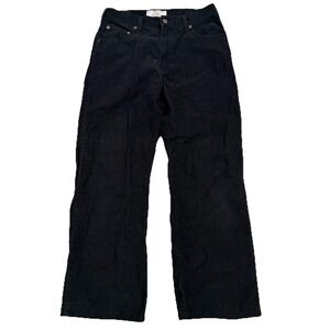 Levi's Signature Black Corduroy Pants Loose Fit Mens 30x29 Straight Leg